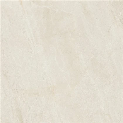 Warm Ivory- Carreau veiné brillant beige crème clair